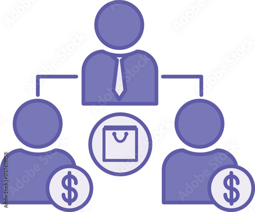 Colored Customer Icons. Vector Illustration. People Who Buy a Product or Service. Feedback Concept