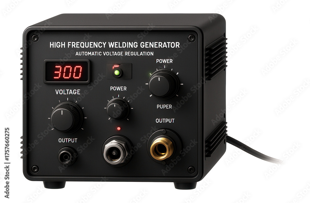 Fototapeta premium High-frequency welding generator with auto voltage regulation for electronic assembly.