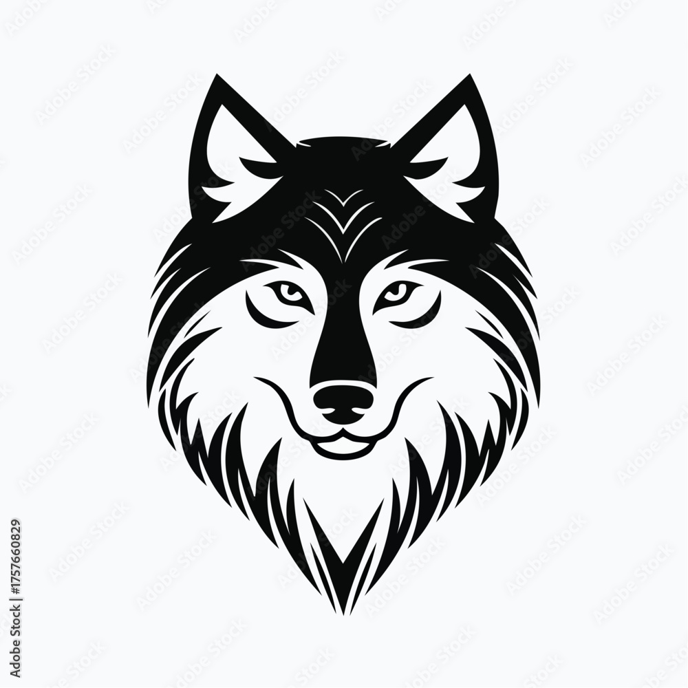 Obraz premium Wolf head portrait with transparent background