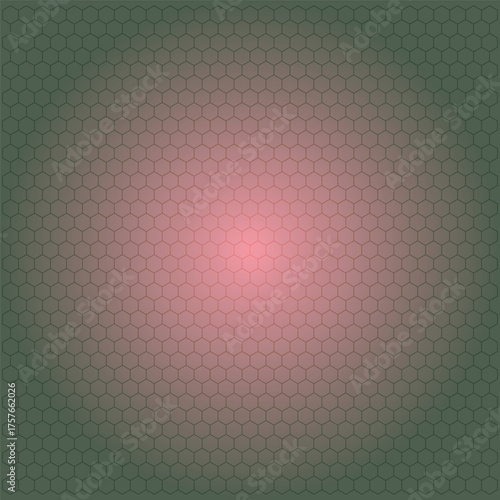 Abstract Geometric Hexagonal Grid Background with a Soft Pink Glow