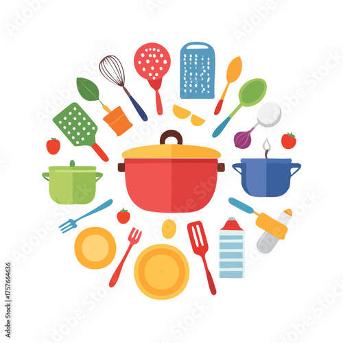 Essen- und Küchen-Icons Vektorset