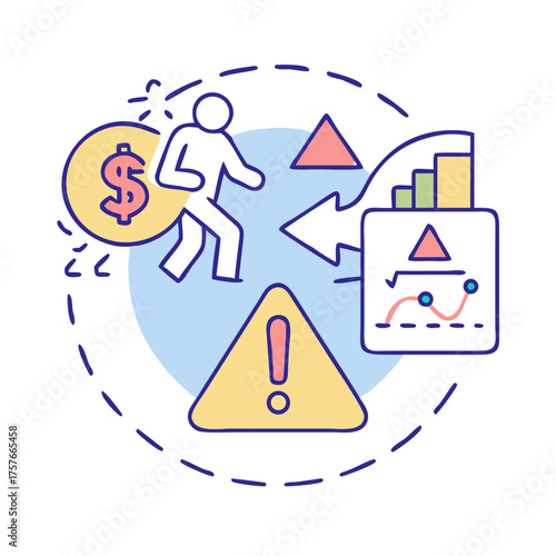 Navigating financial risks and challenges in a volatile market environment concept
