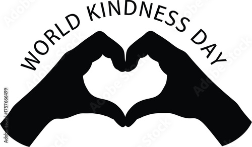 World kindness day, hands forming heart shape, spreading love and compassion to others