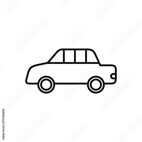 Car Vector Icon Automobile Transportation Vehicle Illustration