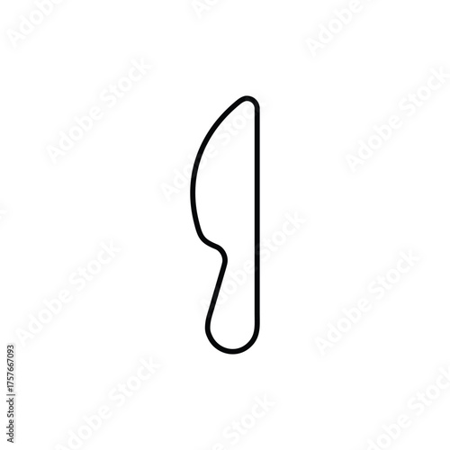 Knife Vector Icon Kitchen Cutlery Sharp Tool Illustration