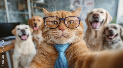 Cat CEO and His Dog Team