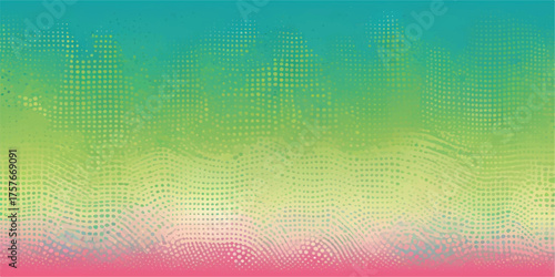 Abstract colorful background pattern with grunge texture, digital design featuring blue and green gradient lines for a futuristic wallpaper illustration