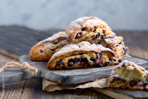 Homemade Fresh Blueberry Scones.