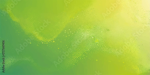 Bright green grunge texture with abstract paint design on vintage paper