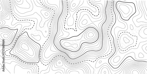topographic line contour map background, geographic grid map, stock vector illustration. white background topo.