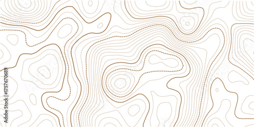 Topographic map background geographic line map with elevation assignments. Modern design with White color background with topographic wavy pattern design.