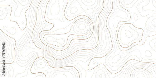 Topographic map background geographic line map with elevation assignments. Modern design with White color background with topographic wavy pattern design.