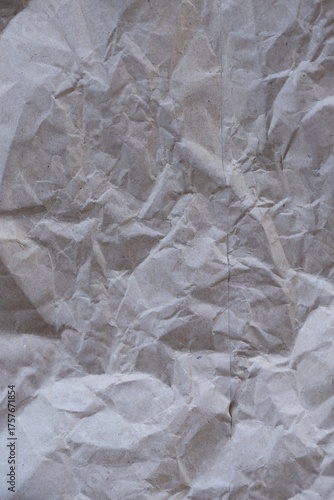 Brown crumpled recycled paper texture background. Kraft Paper