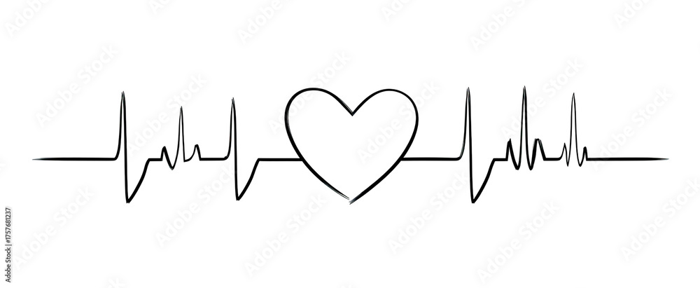Obraz premium Heart-shaped graphic with text