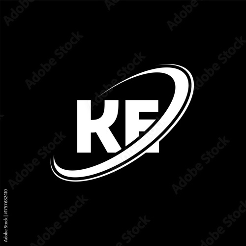 KE K E letter logo design. Initial letter KE linked circle uppercase monogram logo red and blue. KE logo, K E design. ke, k e
