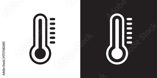 temperature indicator icon set vector monochrome editable ai eps png jpeg for web and print