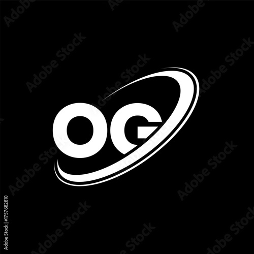 OG O G letter logo design. Initial letter OG linked circle uppercase monogram logo red and blue. OG logo, O G design. og, o g