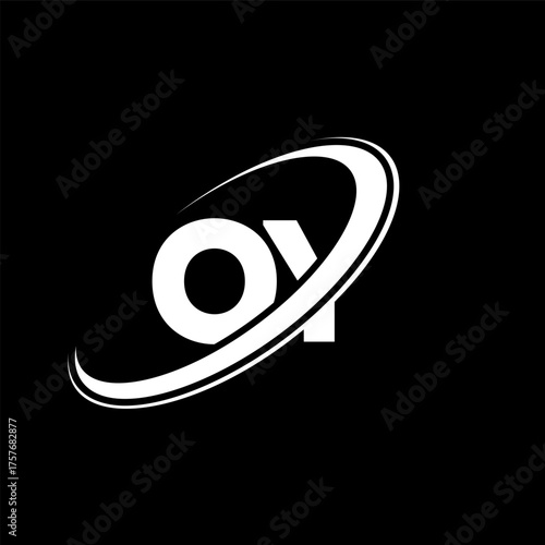 OY O Y letter logo design. Initial letter OY linked circle uppercase monogram logo red and blue. OY logo, O Y design. oy, o y