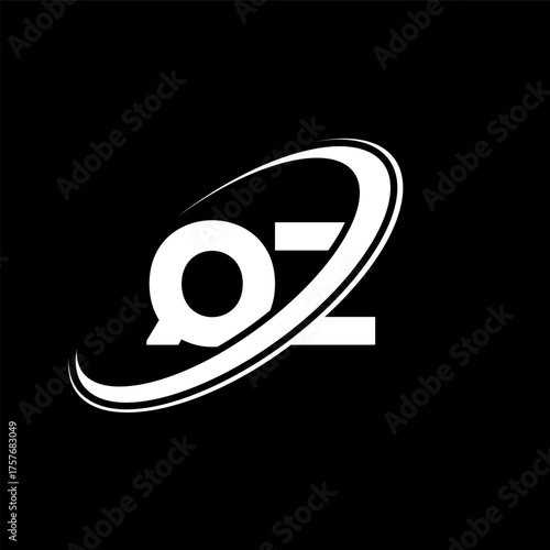 QZ Q Z letter logo design. Initial letter QZ linked circle uppercase monogram logo red and blue. QZ logo, Q Z design. qz, q z