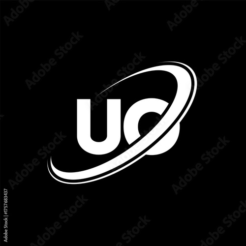 UO U O letter logo design. Initial letter UO linked circle uppercase monogram logo red and blue. UO logo, U O design. uo, u o, u&o