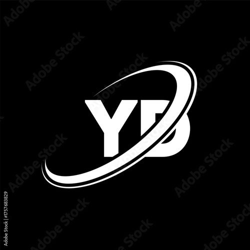 YD Y D letter logo design. Initial letter YD linked circle uppercase monogram logo red and blue. YD logo, Y D design. yd, y d