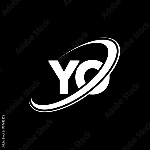 YO Y O letter logo design. Initial letter YO linked circle uppercase monogram logo red and blue. YO logo, Y O design. yo, y o, Y&O
