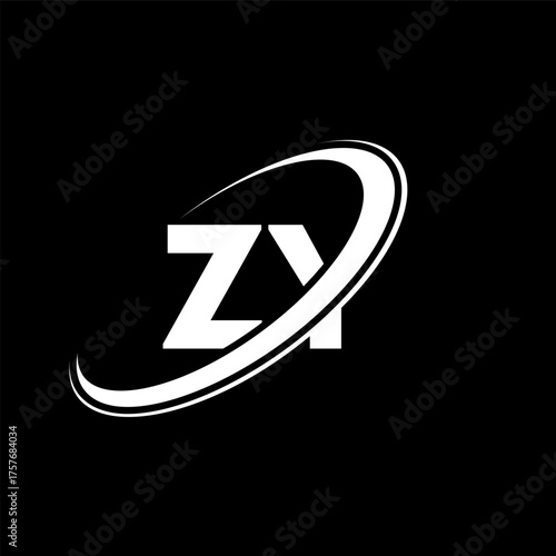 ZY Z Y letter logo design. Initial letter ZY linked circle uppercase monogram logo red and blue. ZY logo, Z Y design. zy, z y