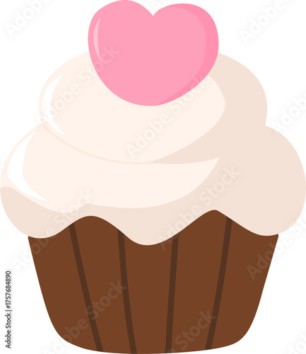 vector illustration of a cupcake