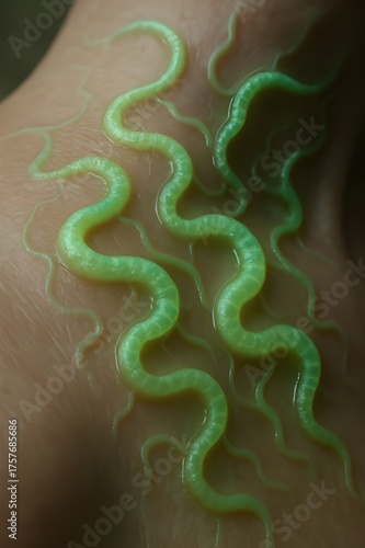 Serpent Vein Portrait — Emerald Pulse
