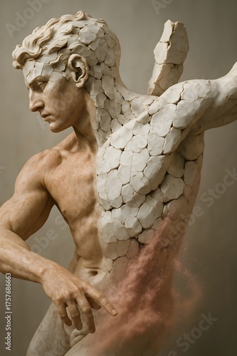 Marble Dream Portrait — Living Sculpture Fusion