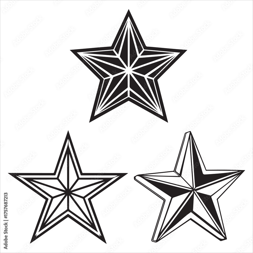 Fototapeta premium five pointed star vector