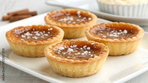 Wallpaper Mural Delicious butter tarts topped with sea salt ready for a sweet indulgence at a cozy kitchen table Torontodigital.ca