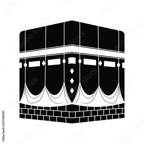 Kaaba mecca islamic symbol sacred cube architecture holy religious landmark pilgrimage worship architectural structure monumental building religious site isolated on transparent background