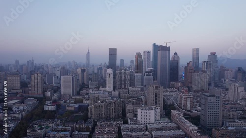 Wallpaper Mural Aerial photography of the Nanjing city skyline Torontodigital.ca