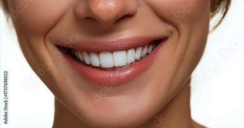 Bright Smile Showcasing Healthy Teeth in Close-Up View With Natural Lighting ...