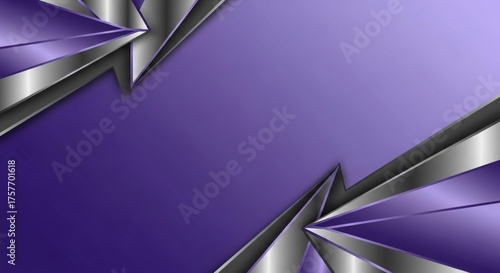 Banner design with bold purple to indigo gradient and intersecting angular shapes
