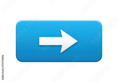 Free Download White arrow on blue rounded rectangle button isolated on transparent background - GFXLoad