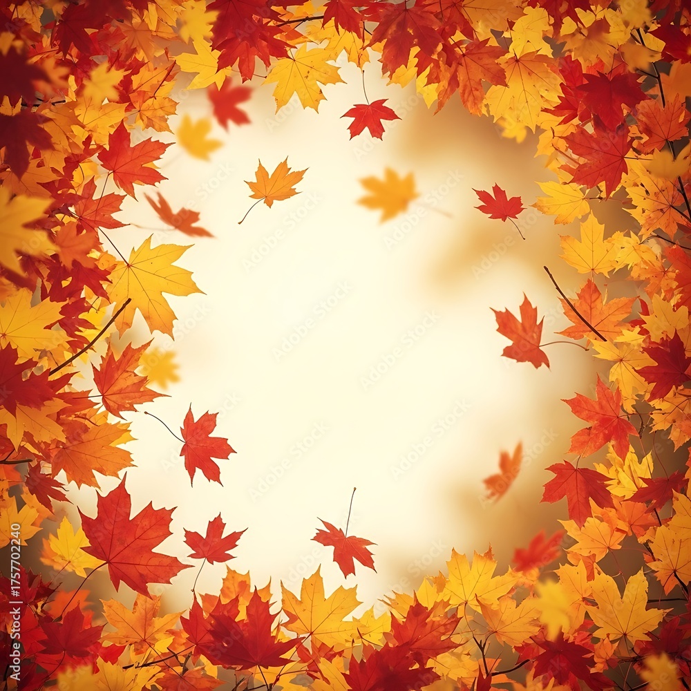 Fototapeta premium autumn leaves border