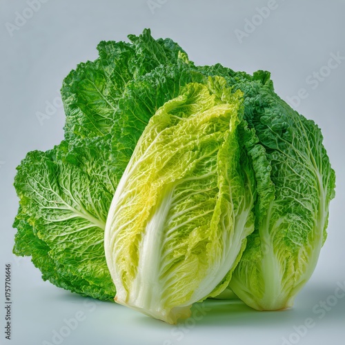 Fresh Romaine Lettuce Heads Ready for Cooking or Salad Preparation in a Kitch...