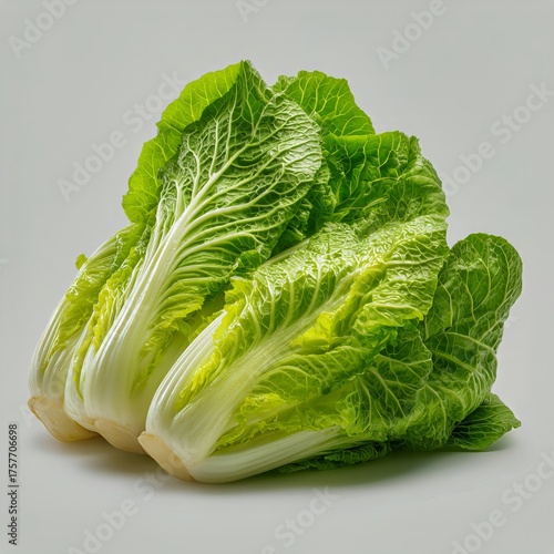 Fresh Romaine Lettuce Heads Ready for Cooking or Salad Preparation in a Kitch...