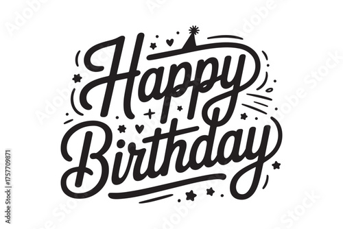 vector illustration of a happy birthday design