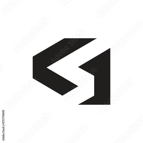 Letter SG GS Negative Space Monogram Logo Free Download Letter SG GS Negative Space Monogram Logo - GFXLoad