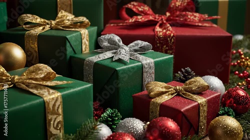 Wallpaper Mural Elegant Pan Across Luxurious Christmas Gift Display Torontodigital.ca