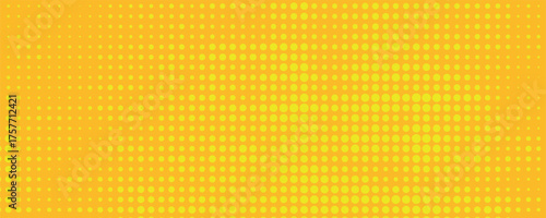 Dots halftone yellow and dark blue color pattern gradient grunge texture background.