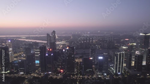 Wallpaper Mural Aerial photography of the Nanjing city skyline Torontodigital.ca