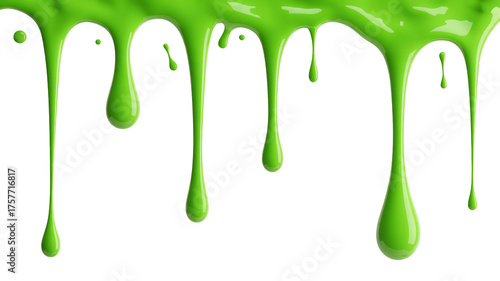 Vibrant green slime dripping, playful fun, science experiment, spooky Halloween treat