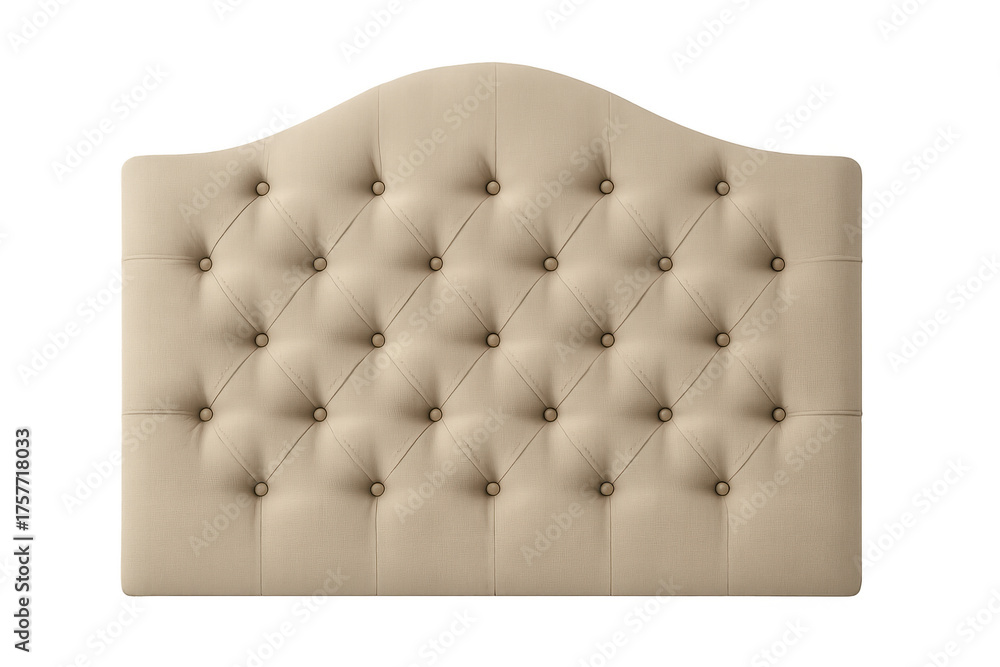 Obraz premium Tufted bed headboard furniture on transparent background