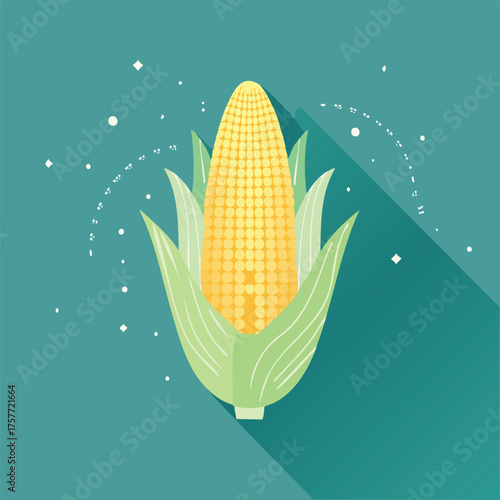 Freshly harvested corn on the cob with green husks ready to eat.