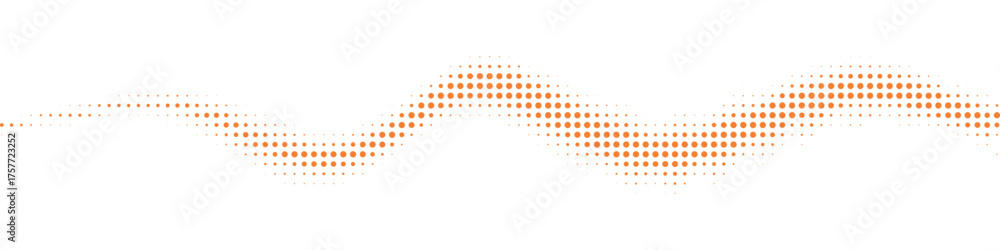 custom made wallpaper toronto digitalOrange halftone dotted wave pattern, smoothly flowing across white background, minimal abstract design perfect for creative graphics and motion art