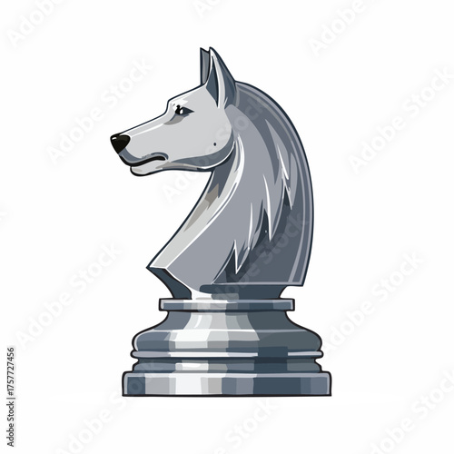 Imaginary wolf chess piece